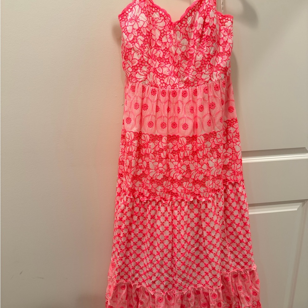 Lilly Pulitzer Pink Floral Maxi Dress